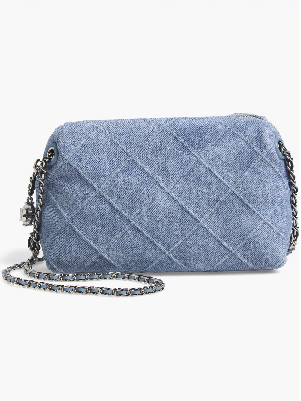 Tory Burch Fleming Denim Suede Crossbody Bag